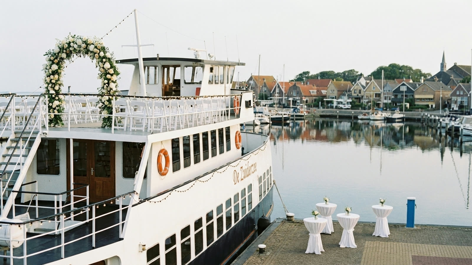 Passagiersschip De Zuiderzee, trouwlocatie op het water bij Urk